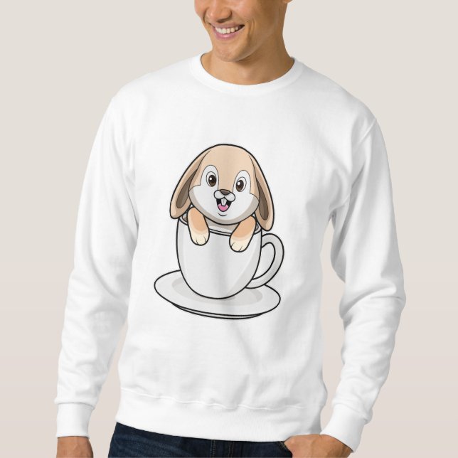 Rabbit with Coffee Cup Sweatshirt (Front)