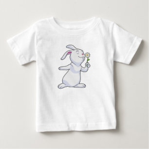 Rabbit with Daisy Baby T-Shirt
