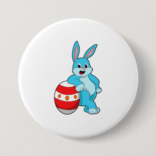 Rabbit with Easter egg 3 Inch Round Button