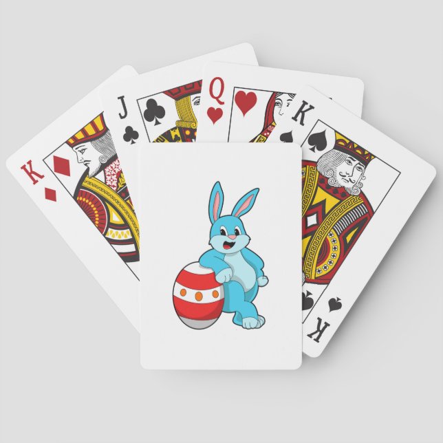 Rabbit with Easter egg Playing Cards (Back)
