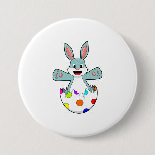 Rabbit with Egg 3 Inch Round Button