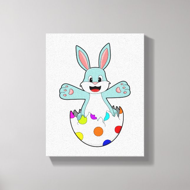 Rabbit with Egg Canvas Print (Front)