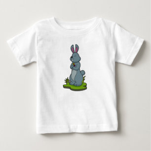 Rabbit with Flowers Baby T-Shirt