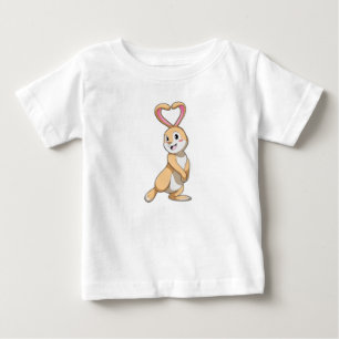Rabbit with Heart Baby T-Shirt