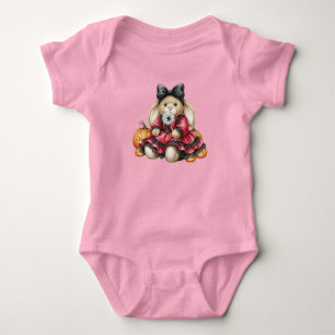 Rabbit with Lollipop, Halloween, Author Natasha U Baby Bodysuit