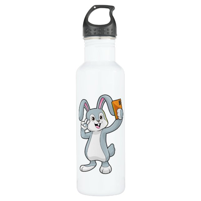 Rabbit with Mobile 710 Ml Water Bottle (Front)