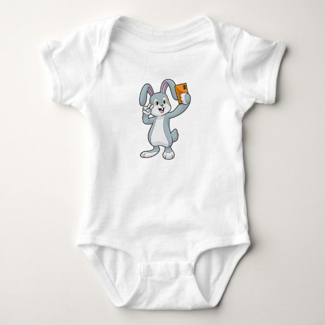 Rabbit with Mobile Baby Bodysuit (Front)