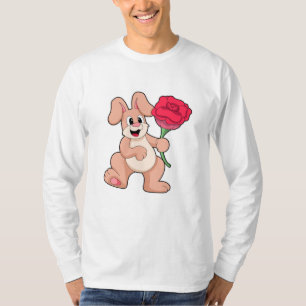 Rabbit with red Rose T-Shirt