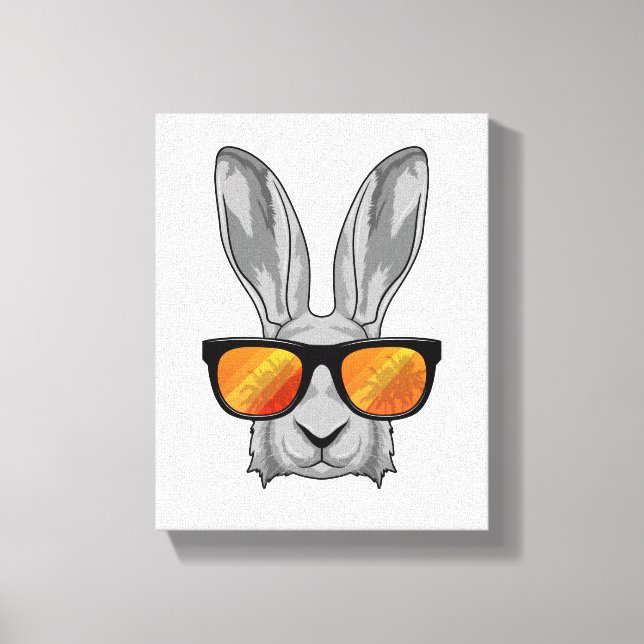Rabbit with Sunglasses Canvas Print (Front)