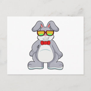 Rabbit with Sunglasses & Tie Postcard