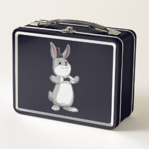 Rabbit with Top hat & Bow tie Metal Lunch Box