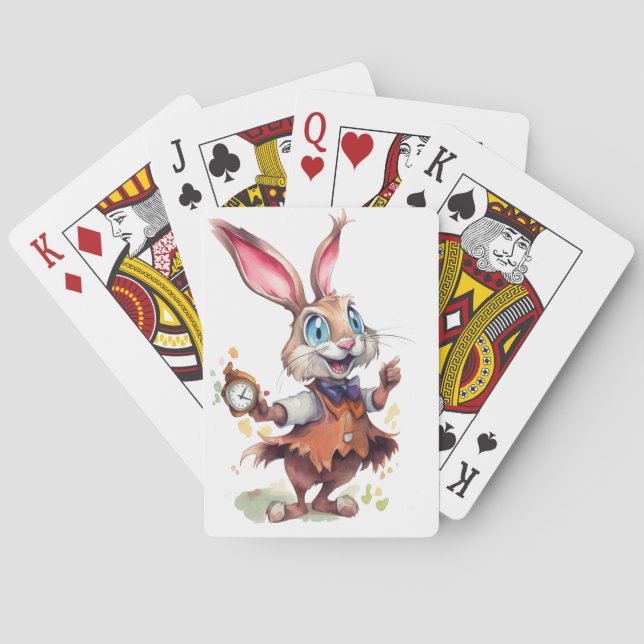 Rabbit with Watch Playing Cards (Back)