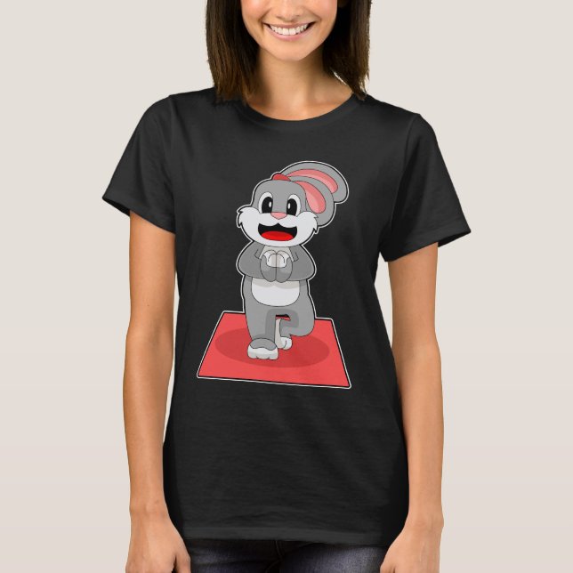 Rabbit Yoga Fitness Gymnastics T-Shirt (Front)