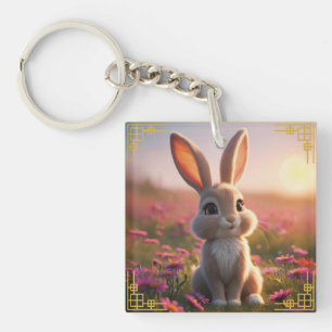 Rabbit Zodiac Sign Keychain