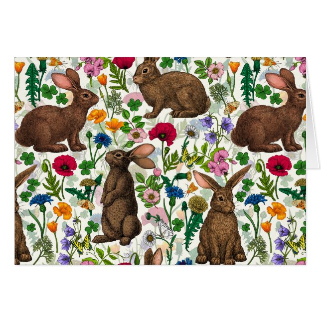 Rabbits and wildflowers (Front Horizontal)