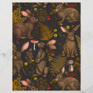 Rabbits and woodland flora