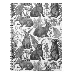 Rabbits and woodland flora 2 Notebook