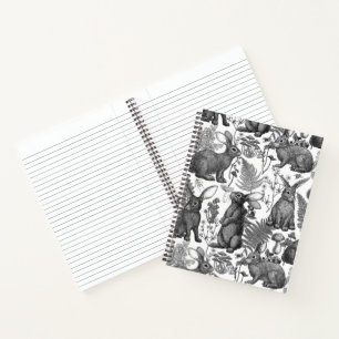 Rabbits and woodland flora 2 Notebook