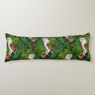 Rabbits and woodland flora Body Pillow