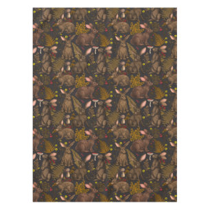 Rabbits and woodland flora Tablecloth