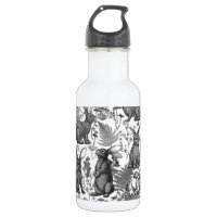 Rabbits and woodland Stainless Steel Water Bottle
