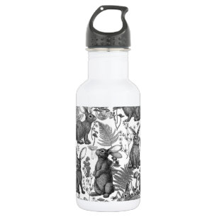 Rabbits and woodland  Stainless Steel Water Bottle