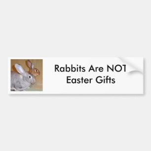 Rabbits Are NOT Easter Gifts Bumper Sticker