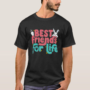 Rabbits Friends For Life Cute Bunny Mom Bunnies T-Shirt