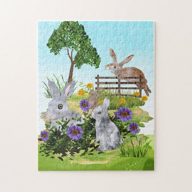 Rabbits  jigsaw puzzle (Vertical)