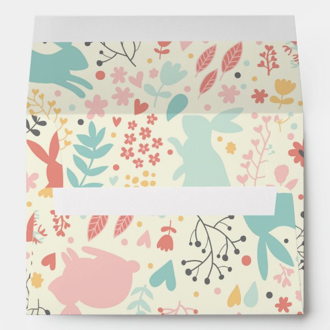 rabbits,nature,spring colours,easter,hipster,good envelope (Back (Bottom))