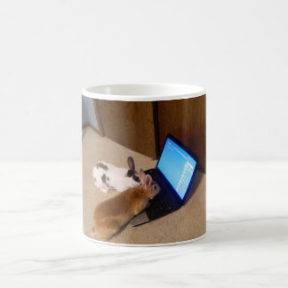 Rabbits On Web by JokeApptv Tm Coffee Mug