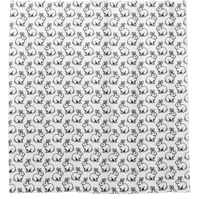 Rabbits Pattern - Black and White (Front)