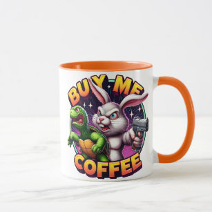 Rabbits Revenge: Tortoise Standoff Buy Me A Coffee Mug