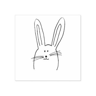 Rabbits Rubber Stamp