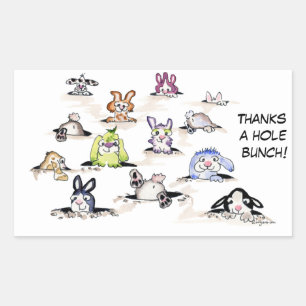Rabbits: Thanks a Hole Bunch Sticker