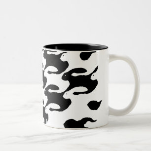 Rabbits Two-Tone Coffee Mug