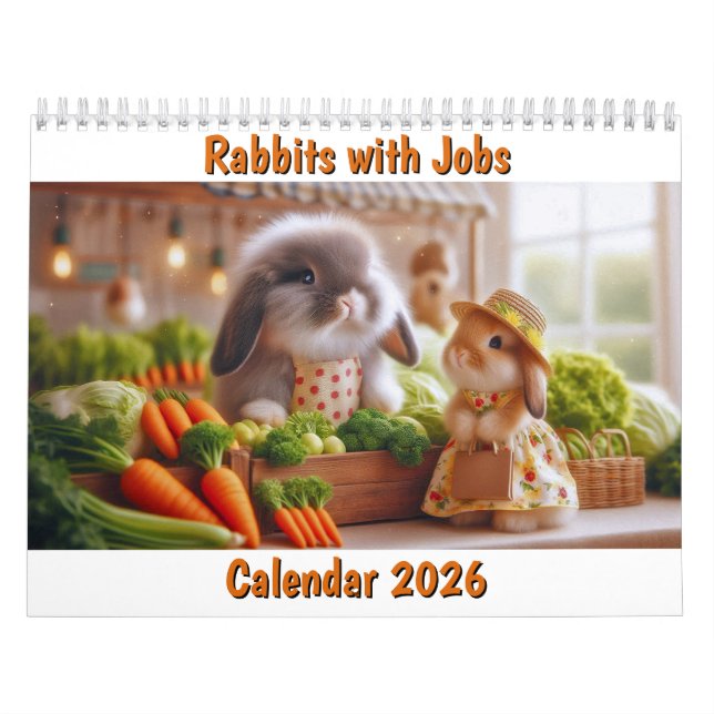 Rabbits with Jobs Calendar (Cover)