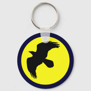 Raben Mond raven moon Keychain