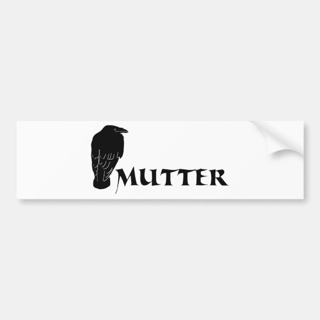 rabenmutter rabe mutter mama mutti bumper sticker (Front)