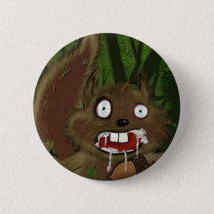Rabid Squirrel 2 Inch Round Button