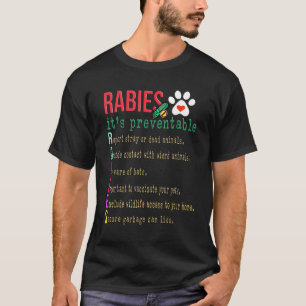 Rabies it's Preventable World Rabies Day Awareness T-Shirt