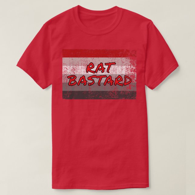 Rabies Pride Flag Rat Bastard T-Shirt (Design Front)