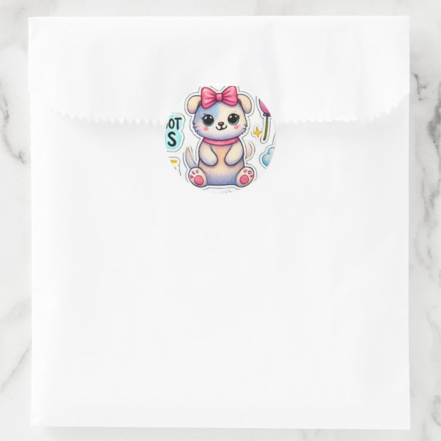 RABIT CLASSIC ROUND STICKER (Bag)