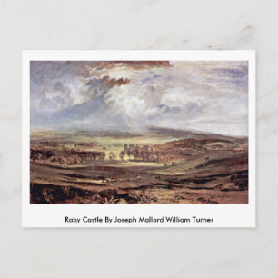 Raby Castle By Joseph Mallord William Turner Postcard