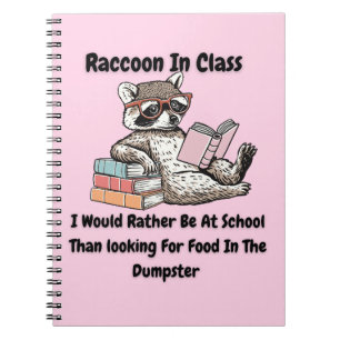 Raccon in Class Notebook