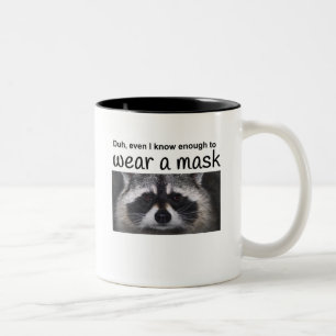 Raccon Java for the Covid 19 Two-Tone Coffee Mug