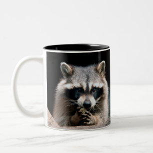 Raccoon 004 Two-Tone coffee mug