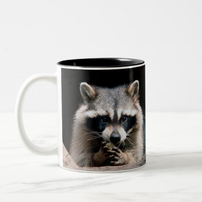 Raccoon 004 Two-Tone coffee mug (Left)