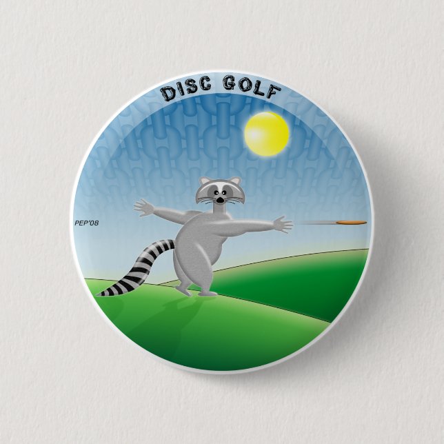 Raccoon 2 Inch Round Button (Front)