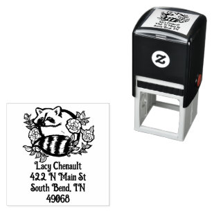 Raccoon Address Self-inking Stamp